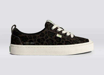 Cariuma Shoes OCA LOW Black Jaguar Print