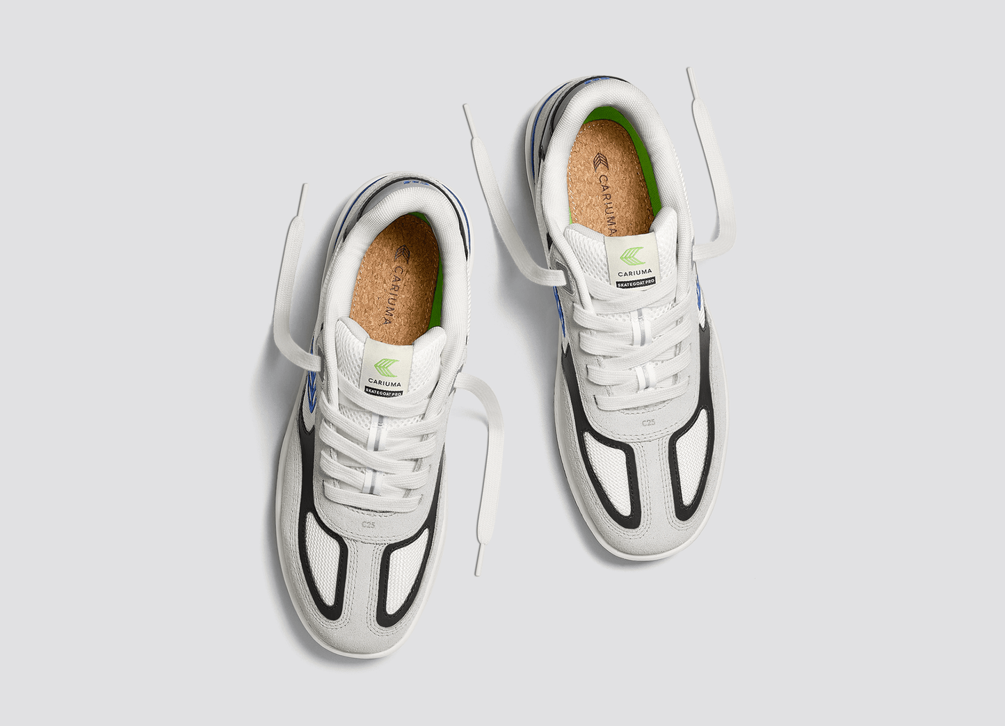 Cariuma Shoes SKATEGOAT C25 PRO Off-White Smoke/Blue&Black